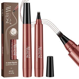 Awrose 3D Waterproof Microblading Eyebrow Pen 4 Fork Tip Pencil (2 Pack)